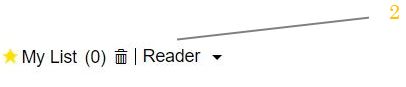 Reader options menu